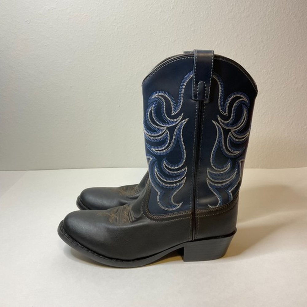 Smokey‎ Mountain Boots Monterey Brown Navy Western Cowboy Size 4.5